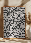 Simple Black Loops Pattern Poster