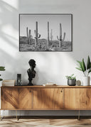 Grey Cactus Land Poster