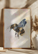 Grunge Watercolour Bee Poster