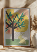 Bunny Under Apple Tree Poster