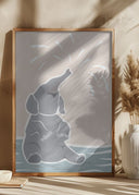 Cute scandi elephant Poster