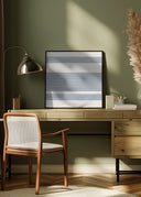 Simple Blue Lines Pattern Poster