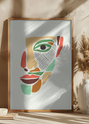 Color Abstract Faces Poster