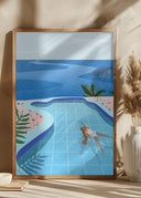 Girl in Pool Poster