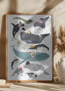 Whales In Hats Poster