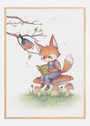 Fox and Bird Illustration Poster II