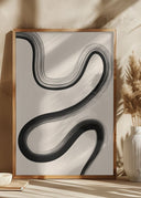 Black Brush Stroke Art Poster