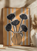 Striped Still Life Yellow Poster