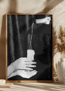 Champagne Hands Bw Poster