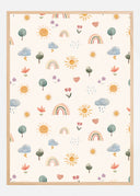 Seasonal Stickers Pattern Poster