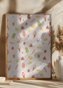 Sweet Ice Cream Pattern Poster