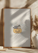 Cat and Dog In Halloween Poster