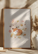Fox In Fall Foliage Poster II