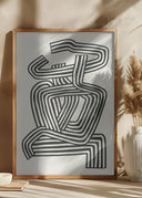 Stripe Woman Portrait Poster