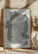 Striped Abstract In Black Poster