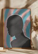 Anonymous Portrait In Neon Lights Poster