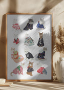 Cat In Kimono Poster