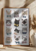 Cats In Bow Tie Poster