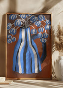 Striped Vase Poster