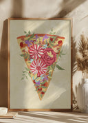 Slice of flower pizza Poster