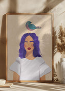 Girl with bird Poster II