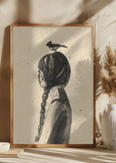 Girl with Bird Poster I