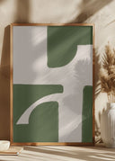 Green Beige Modern Poster
