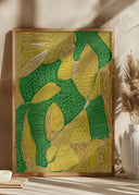 Gold and green abstract Poster