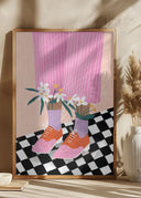 Floral Socks Poster
