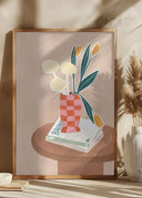 Checkered Vase Poster