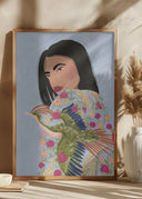 Girl with Crane Poster