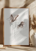 FUNKY FLOWERS digital watercolor painting Poster