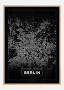 Map - Berlin - Black Poster