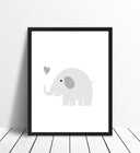 Elephant Solo - Misty grey Poster