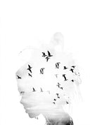 Bird Head B&W Poster