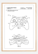 Patent Print - Game Controller III - White Poster