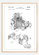 Patent Print - Photographic Camera - White Poster