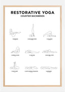 Restorative Yoga - White Poster