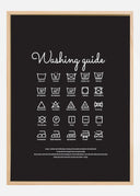 Washing guide - Black Poster