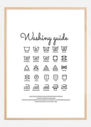 Washing guide - White Poster