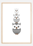 Owl Triss - Misty grey Poster