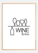 Wine & dine - White Poster