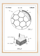 Patent Print - Football - White Poster