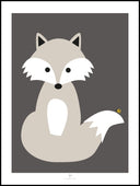 Fox - Grey Poster