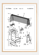 Patent Print - Soccer Goal - White Poster