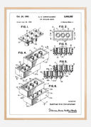 Patent Print - Lego Block I - White Poster