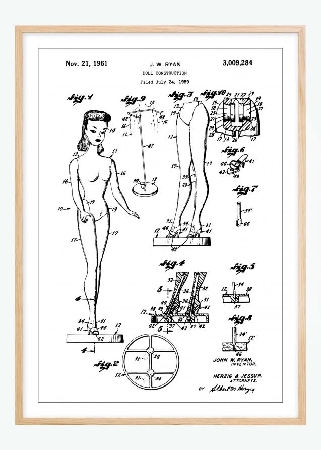 Bildverkstad Patent drawing - Barbie Poster