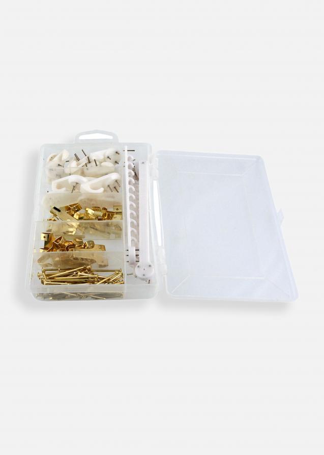 Hallmiba Assorted hooks and nails 121 pieces