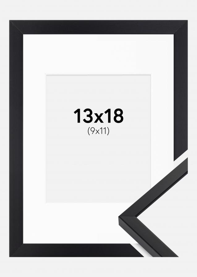 Ram med passepartou Frame E-Line Black 13x18 cm - Picture Mount White 10x12 cm