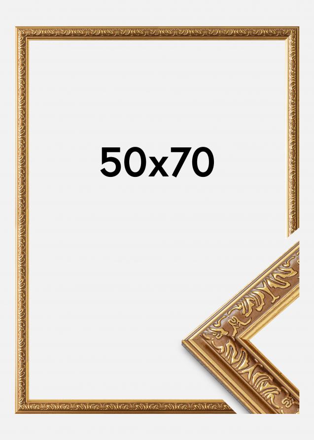 BGA Frame Swirl Acrylic Glass Gold 19.69x27.56 inches (50x70 cm)